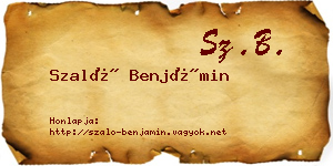 Szaló Benjámin névjegykártya