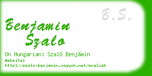 benjamin szalo business card