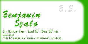 benjamin szalo business card